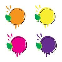 juice färsk frukt etikett ikon klistermärke med handritad doodle koncept vektor