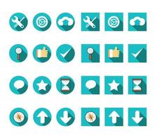 Webanwendung Browser Vektor Icon Set Pack