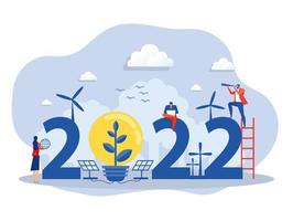 Business 2022 neues Jahr esg oder Ökologie Problem Trend Projekt, Ressourcen des Planeten zu erhalten, moderne flache Vektorillustration vektor