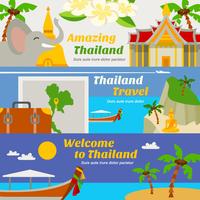 Thailand-Reisefahnen eingestellt vektor