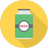 öl kan cirkel platt ikon vektor