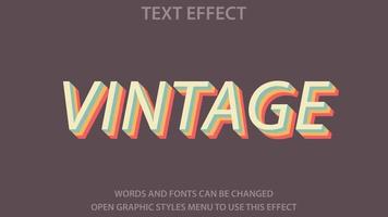 vintage texteffekt. vektor illustration. redigerbar