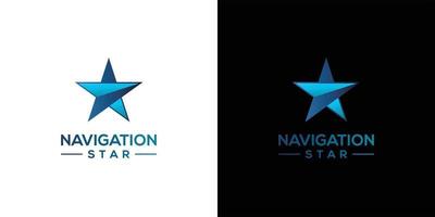 modernes und cooles Navigationsstern-Logo vektor