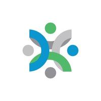 modernes und professionelles Community-Logo vektor
