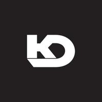 Buchstabe kd Symbol verknüpfter geometrischer Design-Logo-Vektor vektor
