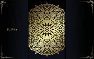 Luxus Gold Mandala verzierten Hintergrund für Hochzeitseinladung, Buchcover vektor