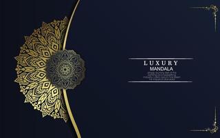 Luxus Gold Mandala verzierten Hintergrund für Hochzeitseinladung, Buchcover vektor