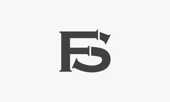 fs brev logotyp isolerad på vit bakgrund. vektor