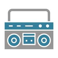 Boombox Glyphe zweifarbiges Symbol vektor