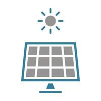 Solarpanel-Glyphe zweifarbiges Symbol vektor