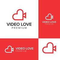 Video Liebe Logo Symbol Vektor Vorlage