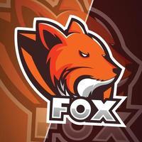 Fuchs-Maskottchen-Logo, Fuchs-Logo für Esport-Team-Spiel, Fuchs-Logo für Team-Spiel vektor