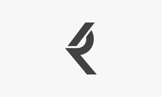 kr eller rk brev logotyp koncept isolerad på vit bakgrund. vektor