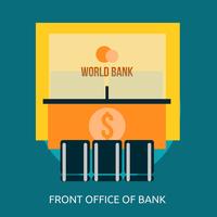 Front Office der Bank konzeptionelle Illustration Design vektor