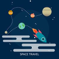 Space Travel Konceptuell illustration Design vektor