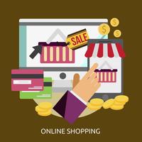 Online-Shopping konzeptionelle Illustration Design vektor