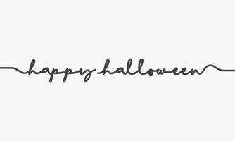 glücklicher handgeschriebener Wortvektor Halloweens lokalisiert auf weißem Hintergrund. vektor