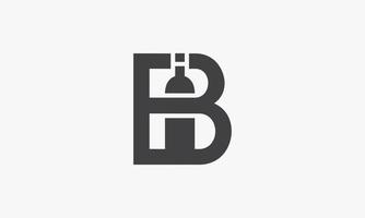 Flasche b-Brief-Logo-Konzept isoliert auf weißem Hintergrund. vektor
