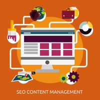 SEO Content Management Konceptuell illustration Design vektor