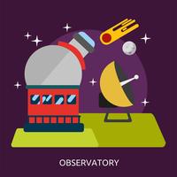 Observatory Conceptual Illustration Design vektor