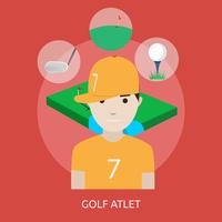 Golf Atlet Konzeptionelle Darstellung vektor