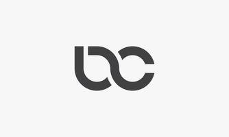 bc Kleinbuchstaben-Logo auf weißem Hintergrund. vektor