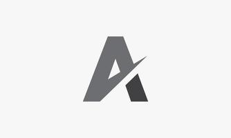 grå färg bokstaven en logotyp isolerad på vit bakgrund. vektor