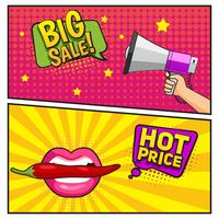 Big Sale Comic Style Banner vektor