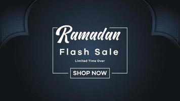 elegantes Ramadan Flash Sale Banner Design mit luxuriösem Farbhintergrund vektor