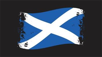 Skottlands flagga transparent med akvarell pensel vektor