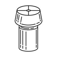 Tischlampe-Symbol. Gekritzel handgezeichnet oder Umriss-Icon-Stil vektor