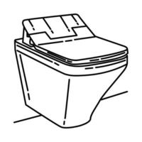 WC-Sitz-Symbol. Gekritzel handgezeichnet oder Umriss-Icon-Stil vektor