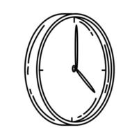 Uhrensymbol. Gekritzel Hand gezeichnet oder Umriss Symbol Stil vektor