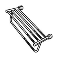 Handtuchhalter-Symbol. Gekritzel handgezeichnet oder Umriss-Icon-Stil vektor