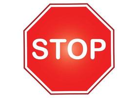 Verkehr Stop-Schild Illustration ClipArt. Wand roter Stoppschild Vektor