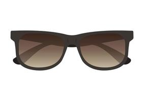 solglasögon. bruna solglasögon med brun lins isolerad på vit bakgrund vektor