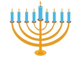 vektor Hanukkah candela isolerad på vit bakgrund. glad hanukkah