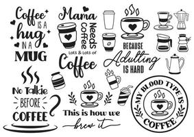 Kaffeezitat-Illustrationsvektor für Fahne