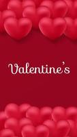 Valentinstag Hintergrunddesign mit Textraum in roter und weißer Farbe der Herzform. vektor