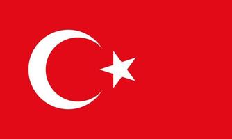 nationalflagge der türkei, türkische flagge im standardverhältnis farbmodus rgb. Vektor-Illustration vektor
