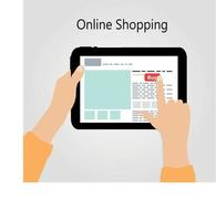 Flache Konzeptvektorillustration des Online-Shoppings vektor