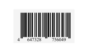 Beispiel-Barcode auf weißem Hintergrund. vektor