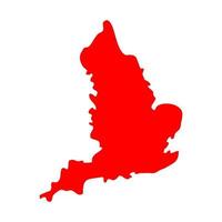 England-Karte auf weißem Hintergrund