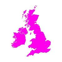 Großbritannien Karte auf weißem Hintergrund vektor