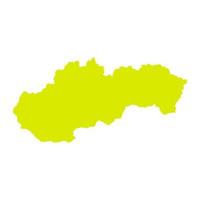 Slovakien karta på vit bakgrund vektor