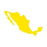 Mexiko karta på vit bakgrund vektor