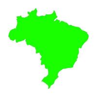 Brasilien karta på vit bakgrund vektor