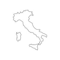 Italien Karte auf weißem Hintergrund