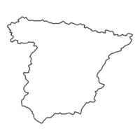 Spanien-Karte auf weißem Hintergrund