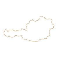 Österreich-Karte auf weißem Hintergrund vektor